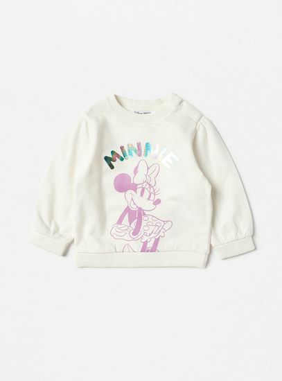 Minnie Mouse Print Sweatshirt and Jog Pant Set