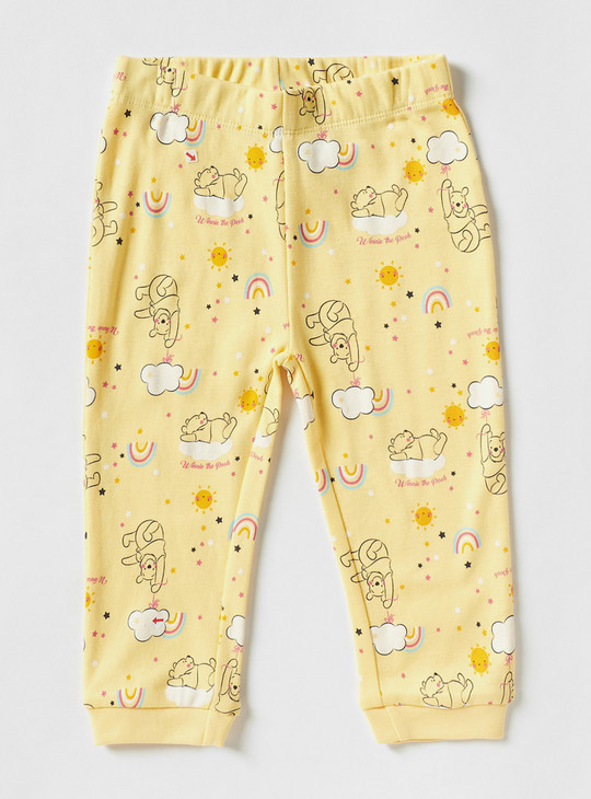 Winnie-the-Pooh Print BCI Cotton T-shirt and Elasticated Pyjama Set