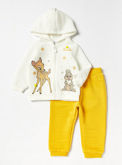 Bambi Print Hooded Sweatshirt and Jog Pant Set
