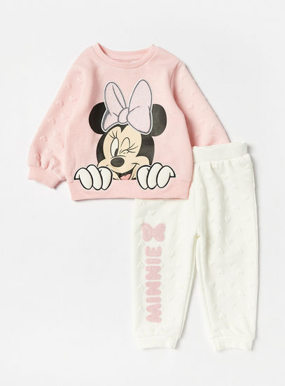 Minnie Mouse Printed Sweatshirt and Jogger Set
