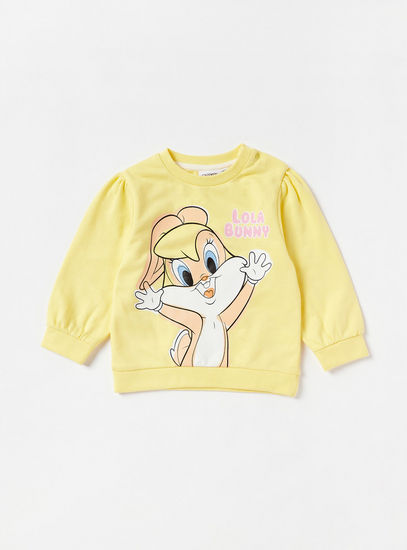 Lola Bunny Print Long Sleeve Sweatshirt and Jogger Set