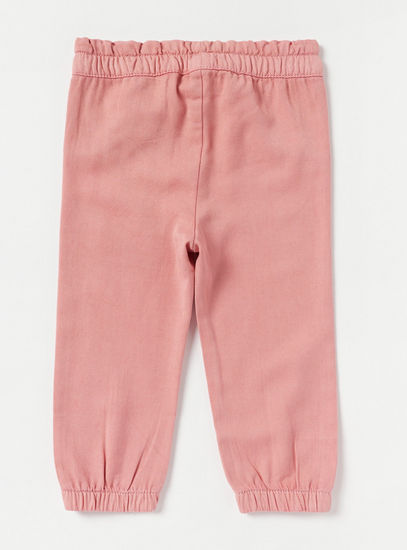 Solid Pant with Pockets and Bow Detail