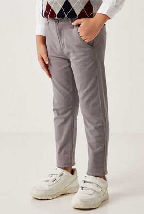 Solid Chino Pants with Pockets