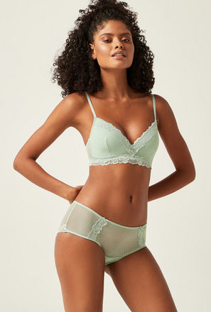 Lace Detail Underwired A-frame Bra with Adjustable Straps