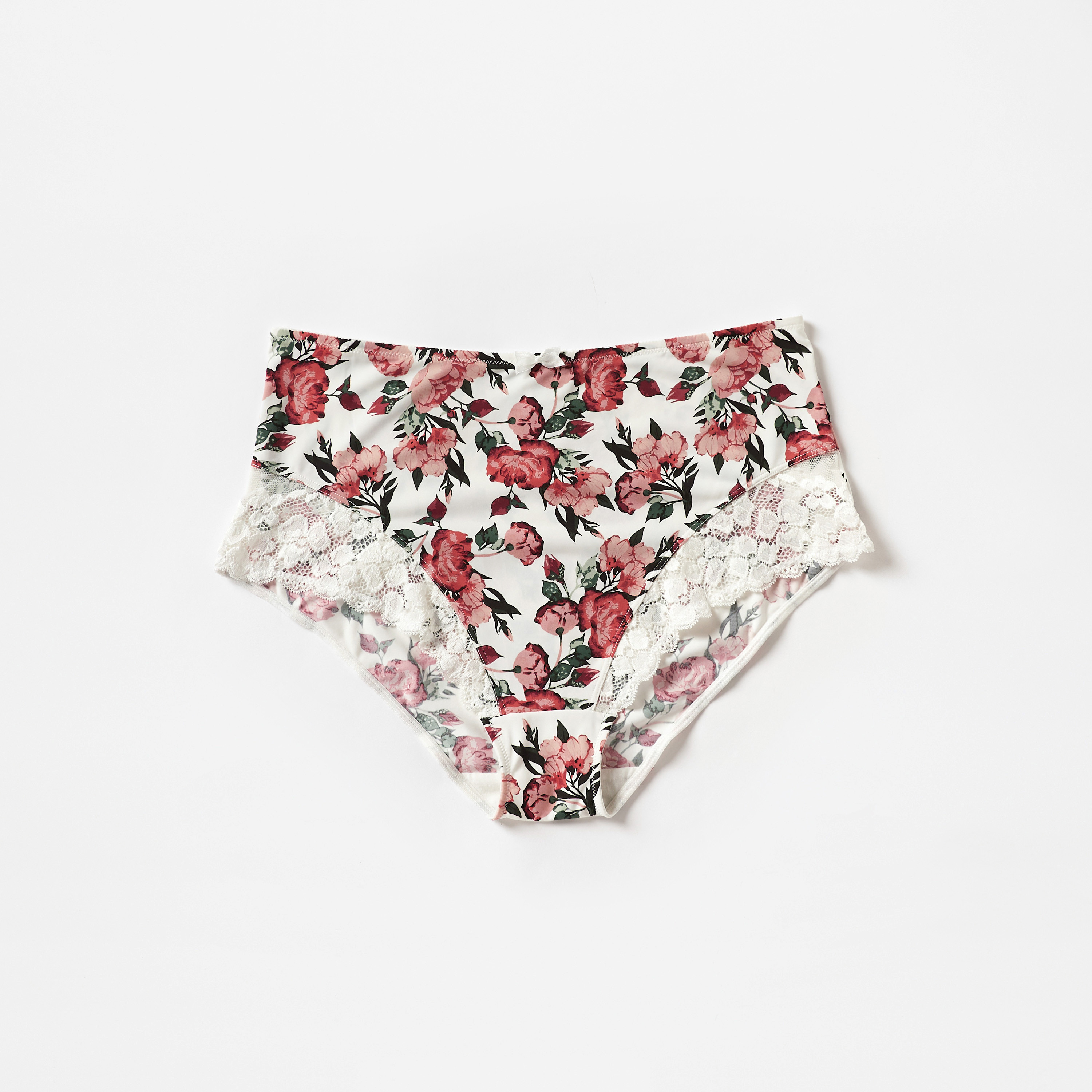 Shop Floral Print Full Briefs with Lace Detail Online Max UAE