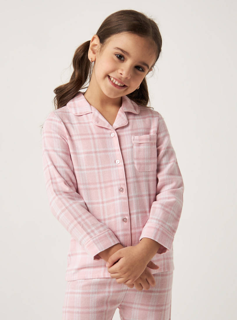Checked Flannel Shirt and Pyjama Set-Pyjama Sets-image-1
