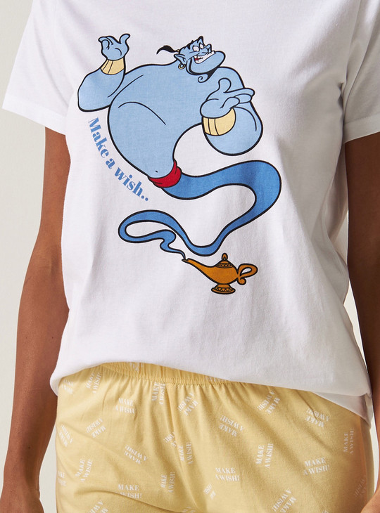 Alladin Print Short Sleeve T-shirt and Pyjama Set