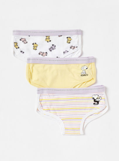 Set of 3 - Snoopy Print Briefs with Elasticated Waistband-Briefs-image-0