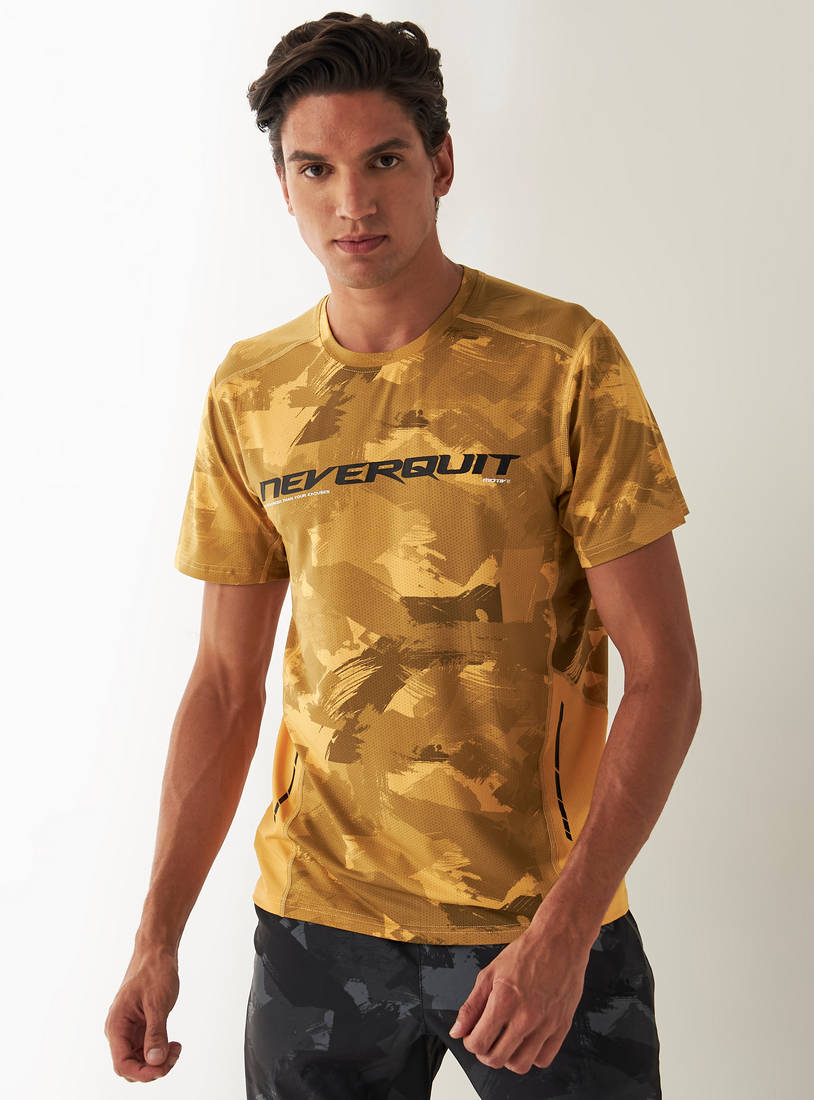 Printed T-shirt with Crew Neck and Short Sleeves-T-shirts & Vests-image-0
