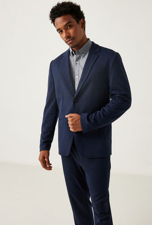 Solid Blazer with Button Closure and Long Sleeves-mxmen-clothing-coatsandjackets-blazers-3