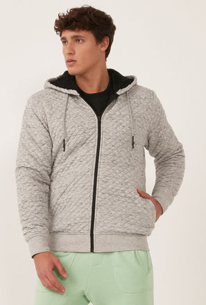 Quilted Jacket with Hood and Pockets