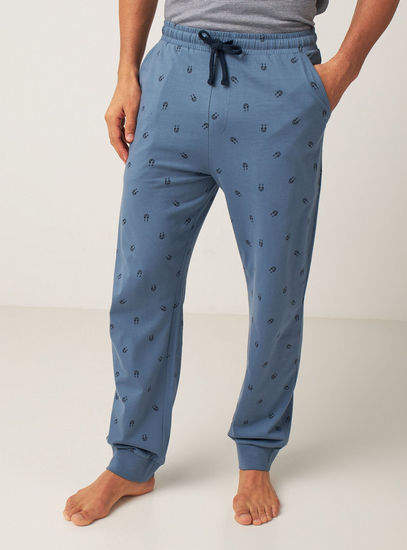 All Over Print Pyjama with Drawstring Closure and Pockets