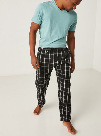 Checked Cotton Pyjamas -Shorts & Pyjamas-image-1