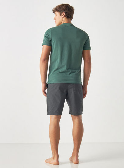 Printed Short Sleeves T-shirt and Shorts Set