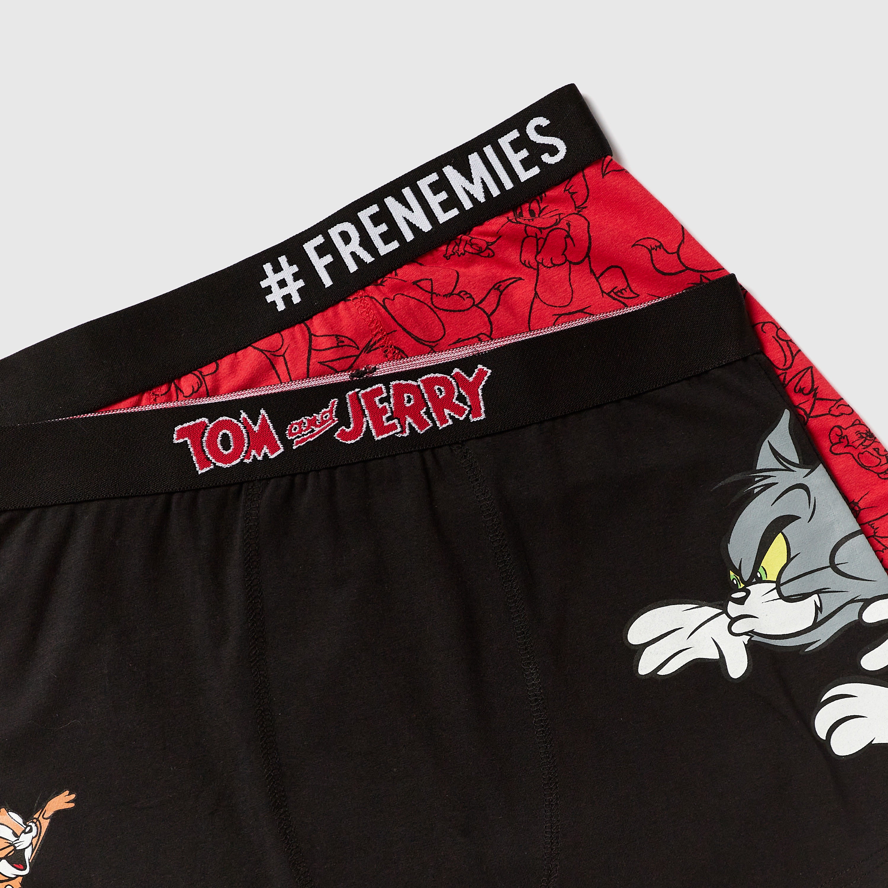 Shop Set of 2 Tom and Jerry Print Trunks with Elasticated