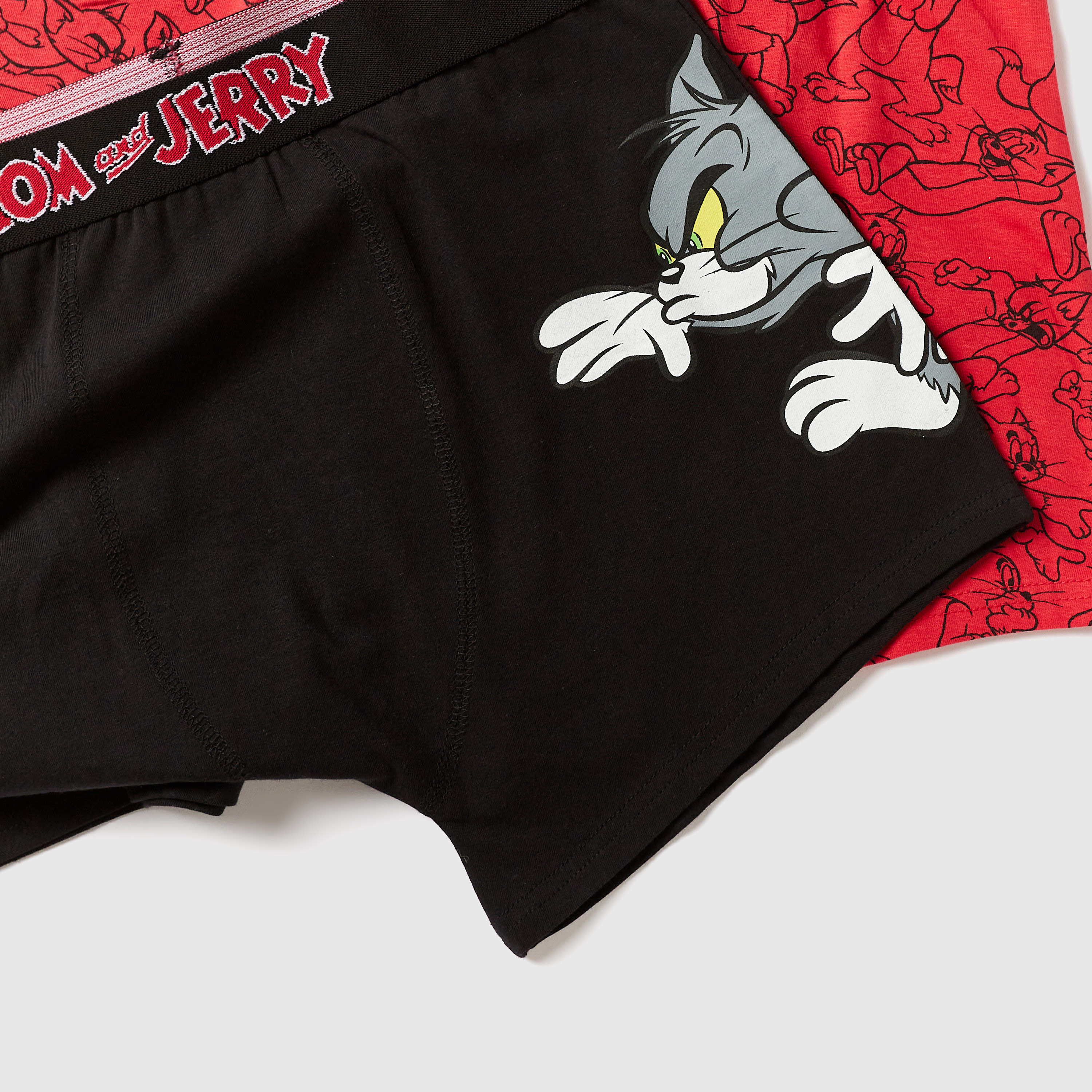 Shop Set of 2 Tom and Jerry Print Trunks with Elasticated