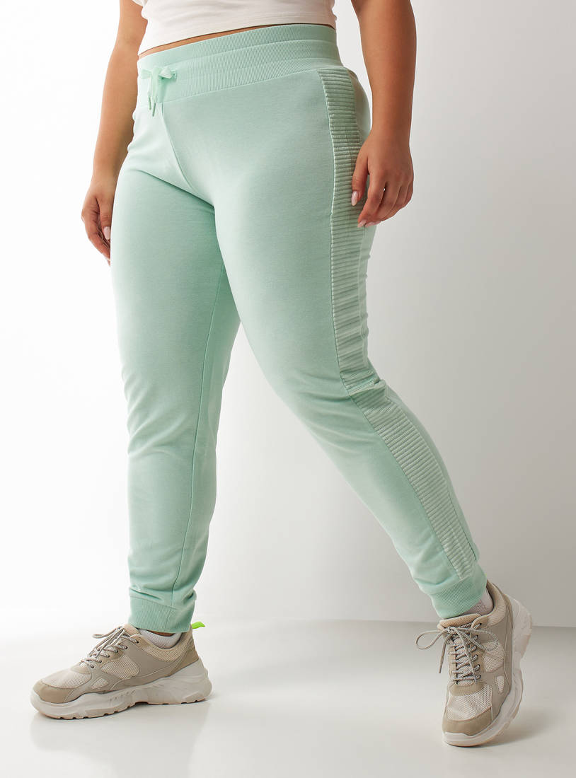 Panelled Jogger with Drawstring Closure-Joggers-image-0