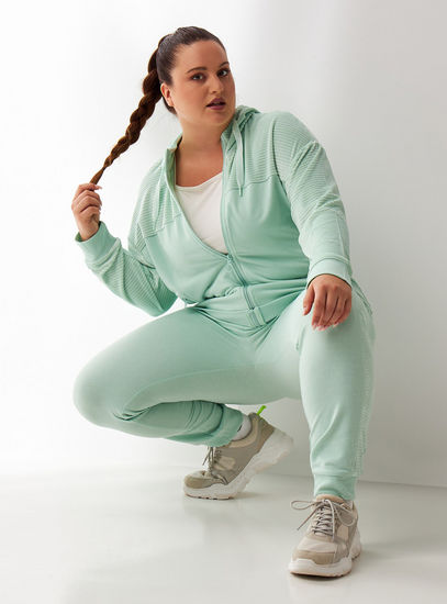 Panelled Jogger with Drawstring Closure-Joggers-image-1