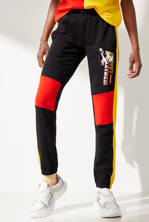 Football World Cup Team Germany Colourblock Joggers with Drawstring Closure