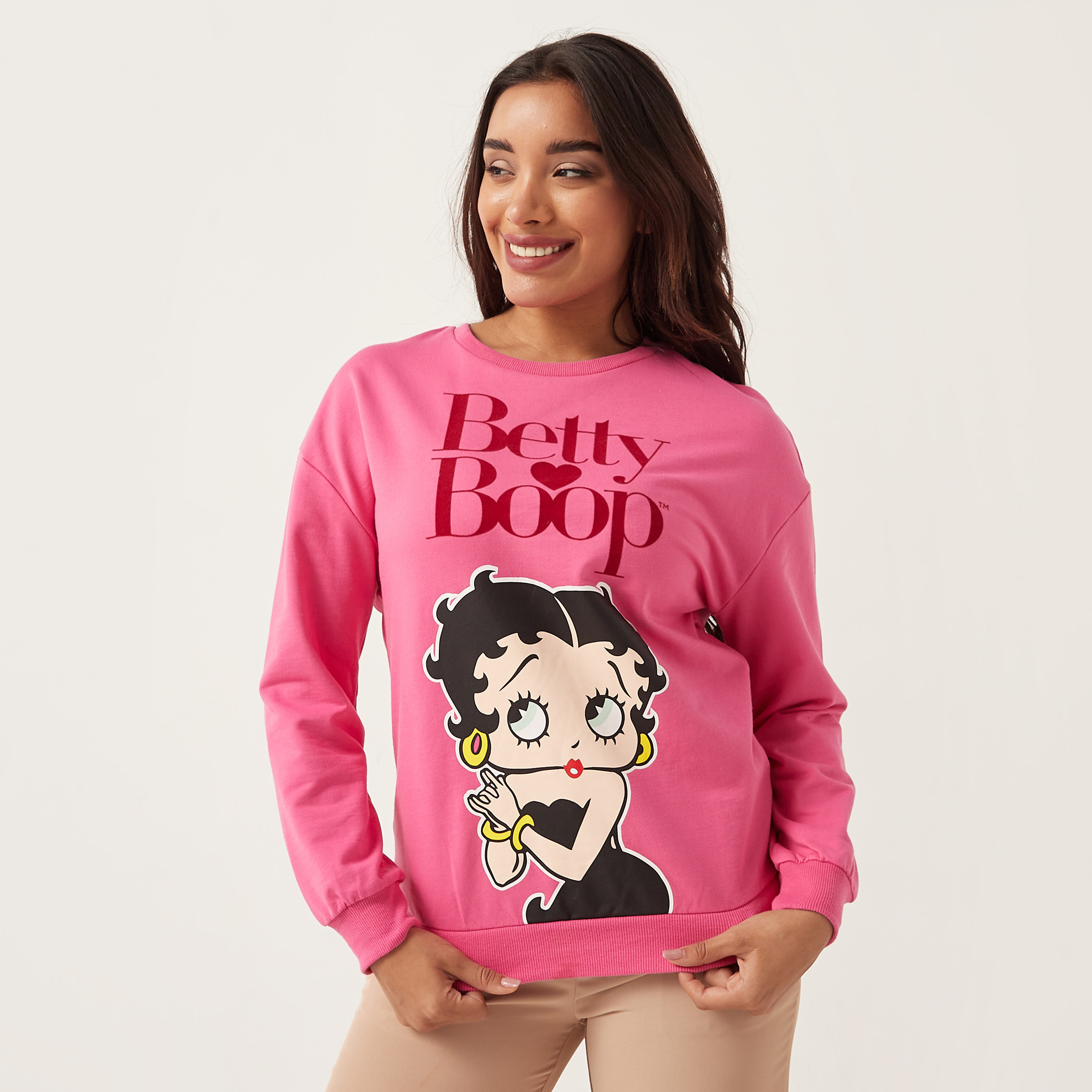 Pink betty boop online sweatshirt