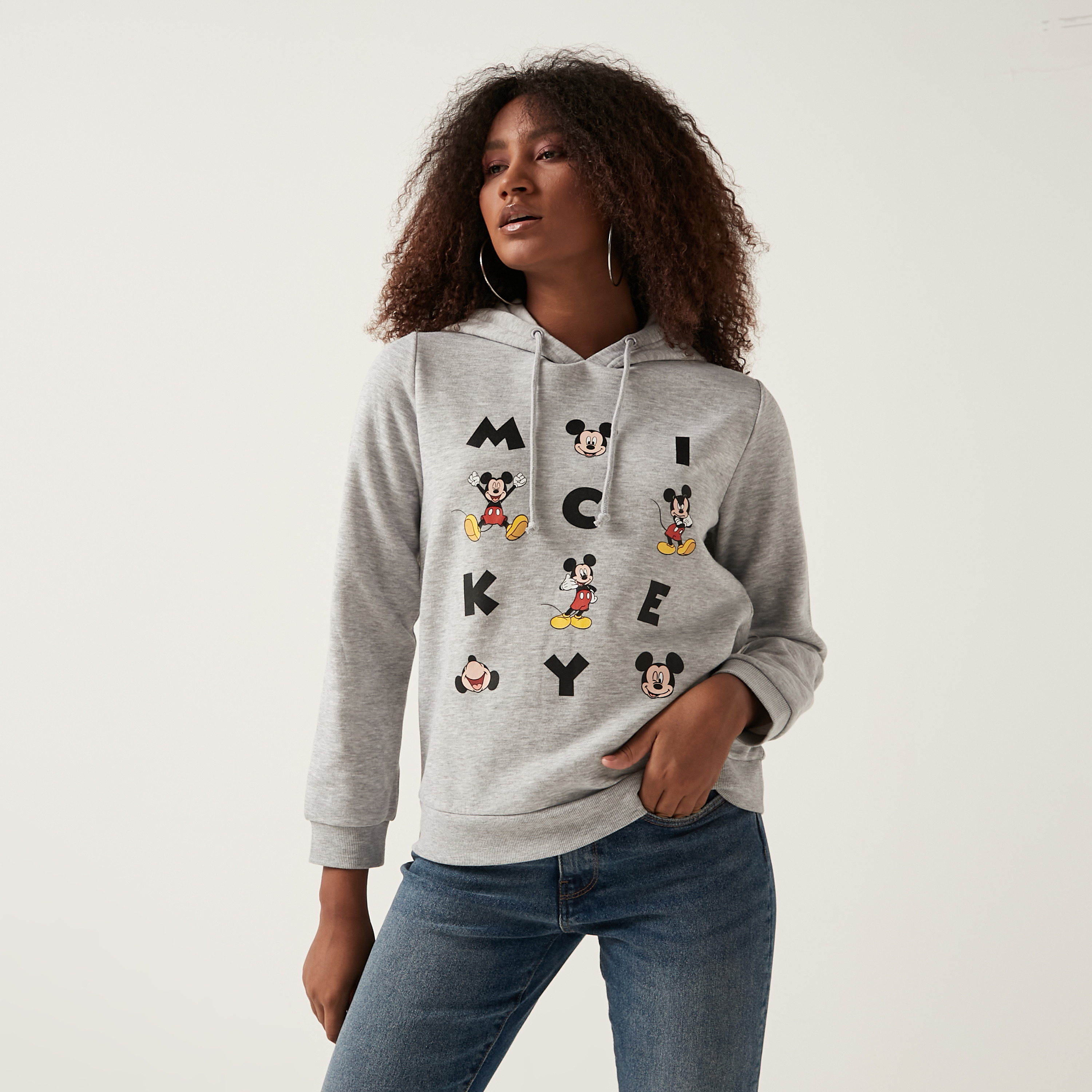 Mickey mouse hot sale printed sweatshirts