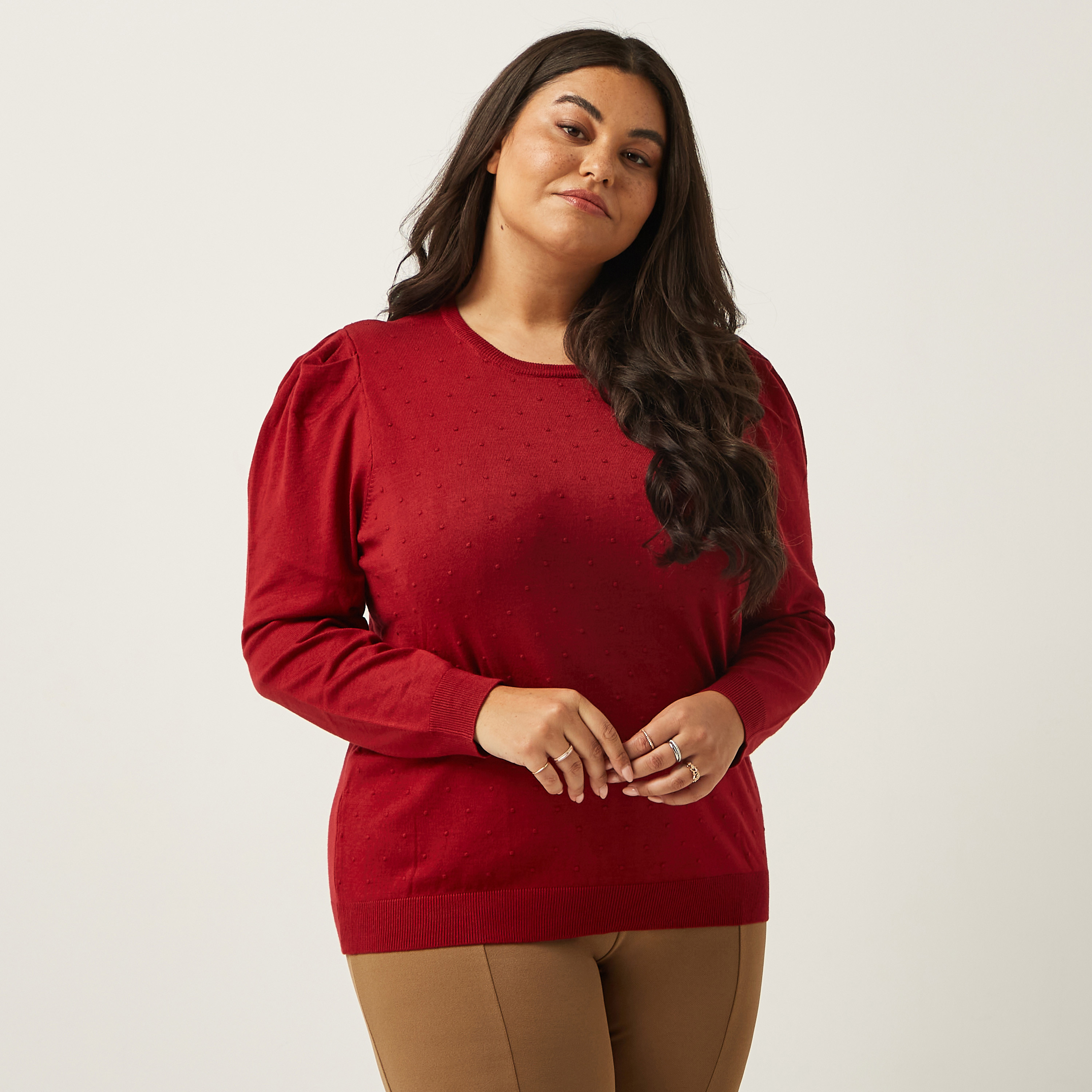 Plus size long sleeve on sale sweaters