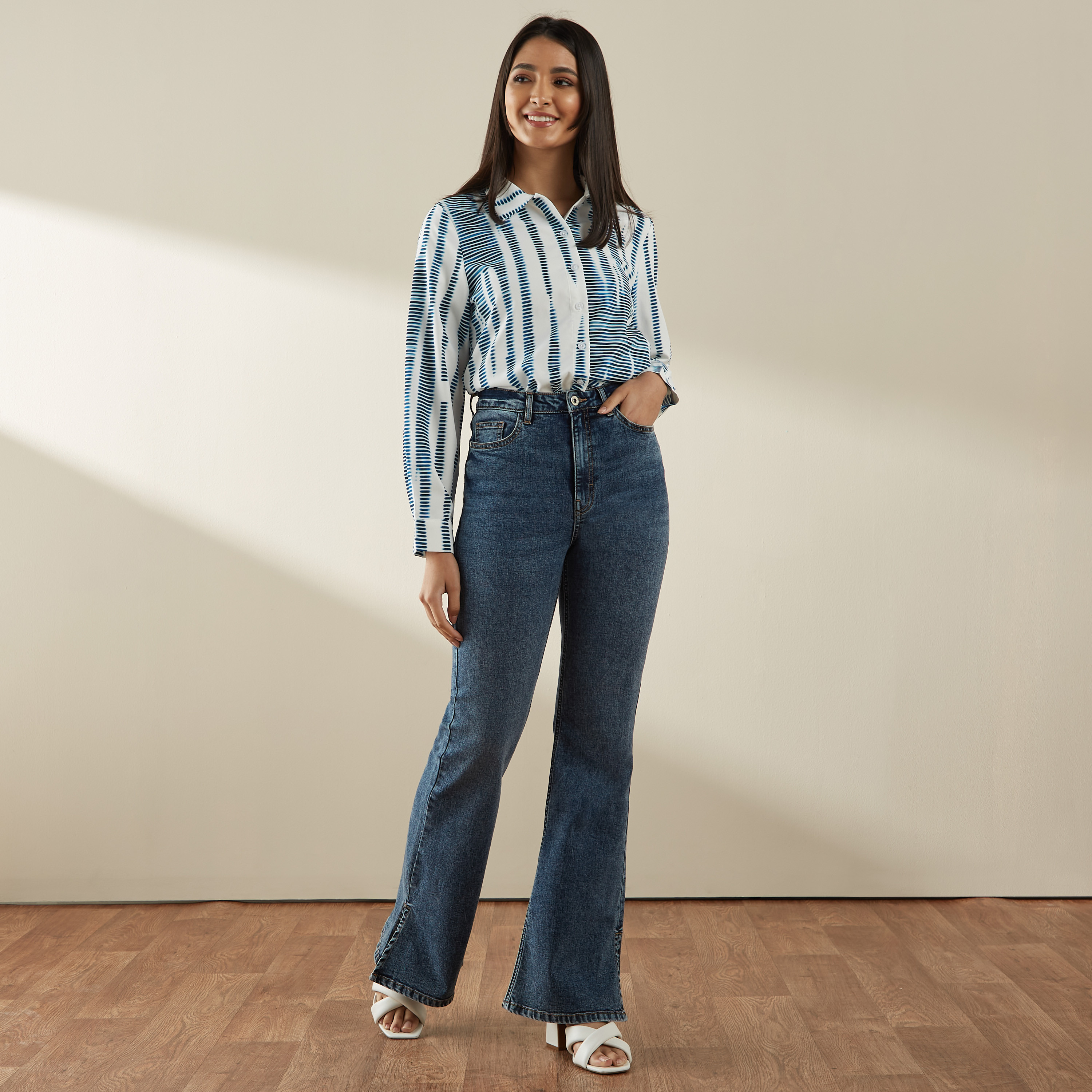 Striped shirt and store jeans