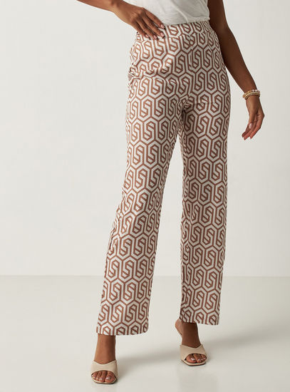 Printed Pants with Elasticised Waistband