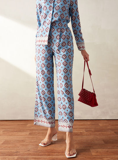 Printed Pants with Semi-Elasticised Waistband