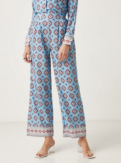Printed Pants with Semi-Elasticised Waistband