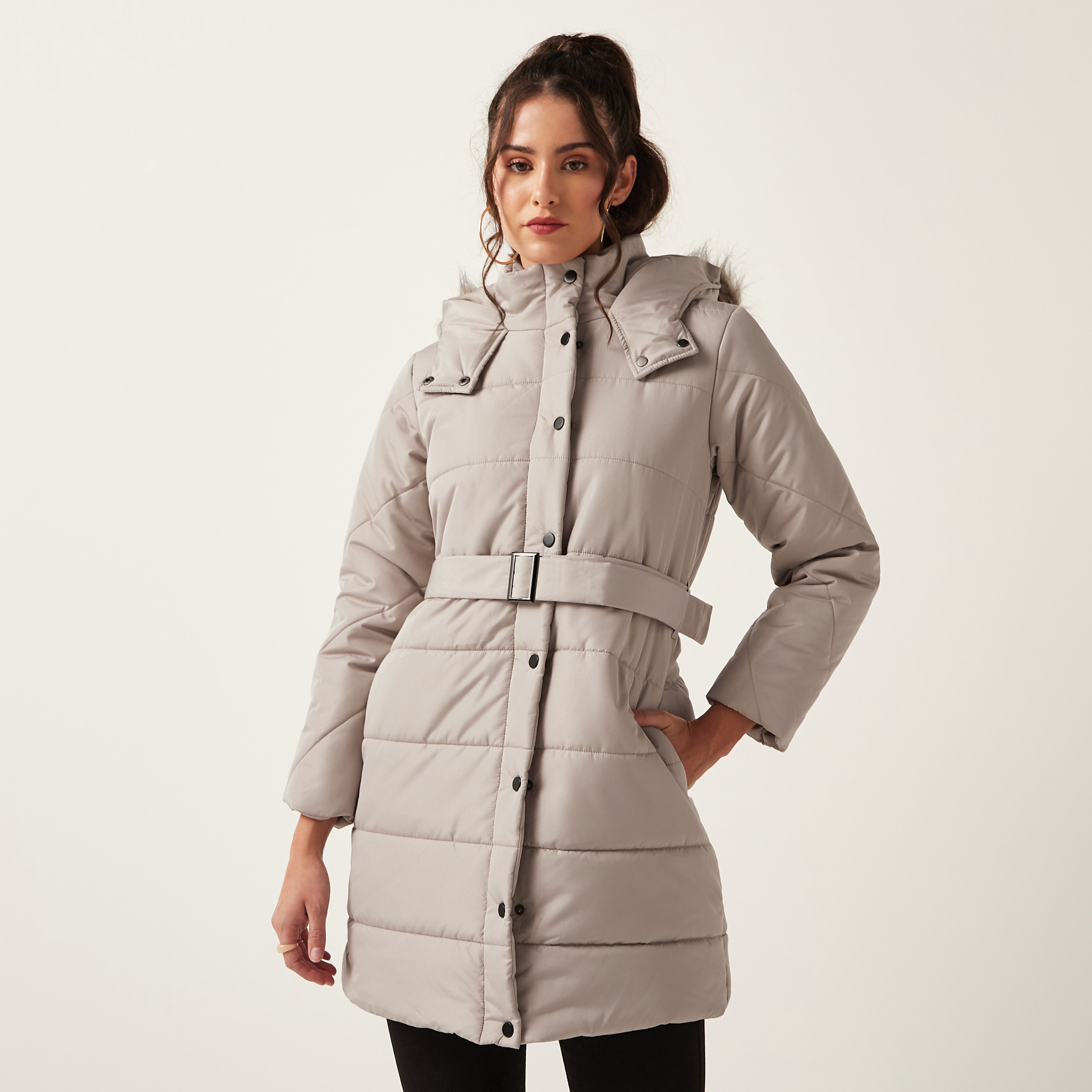 Longline down puffer jacket best sale