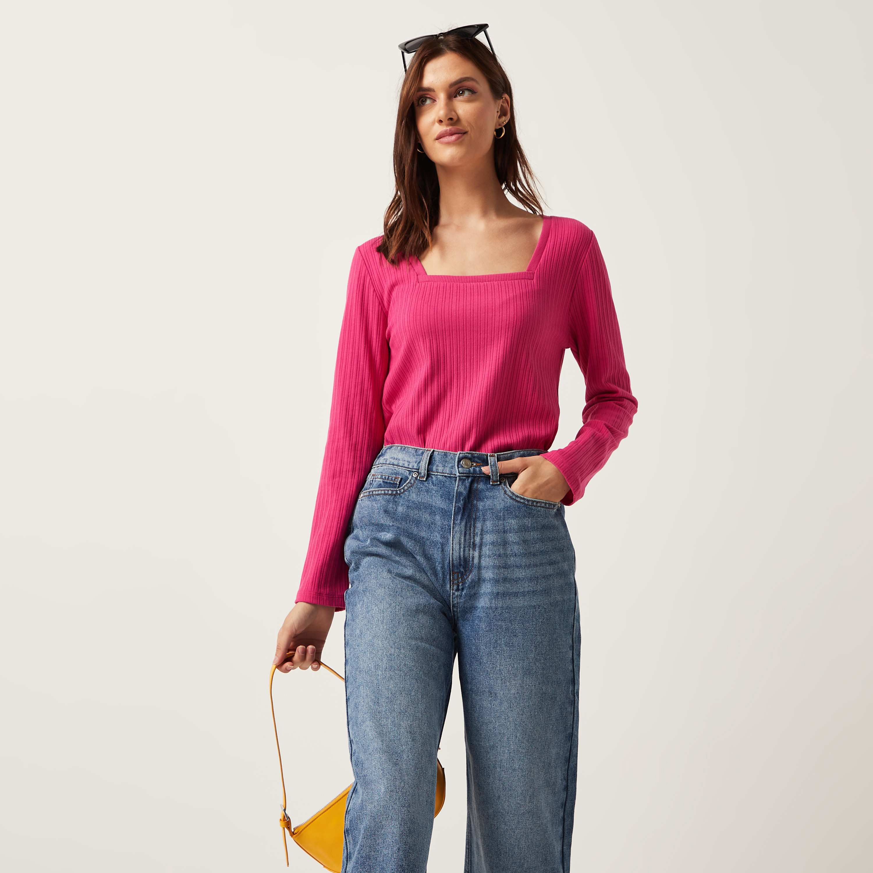 トップス laubeblanc Sharp Neck Velour Tops Sharp Neck Velour Tops – L'AUBE BLANC