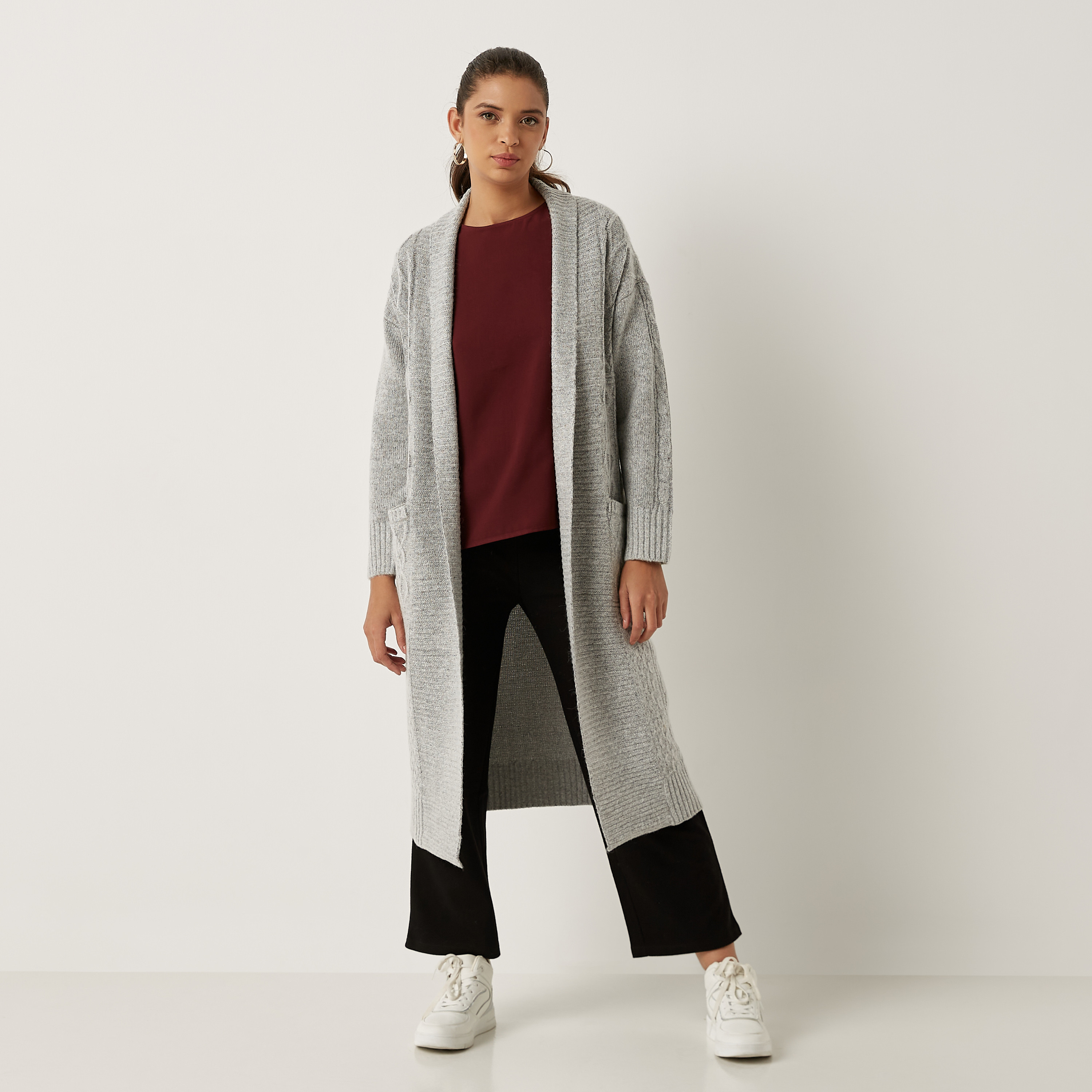 Open front sale longline cardigan