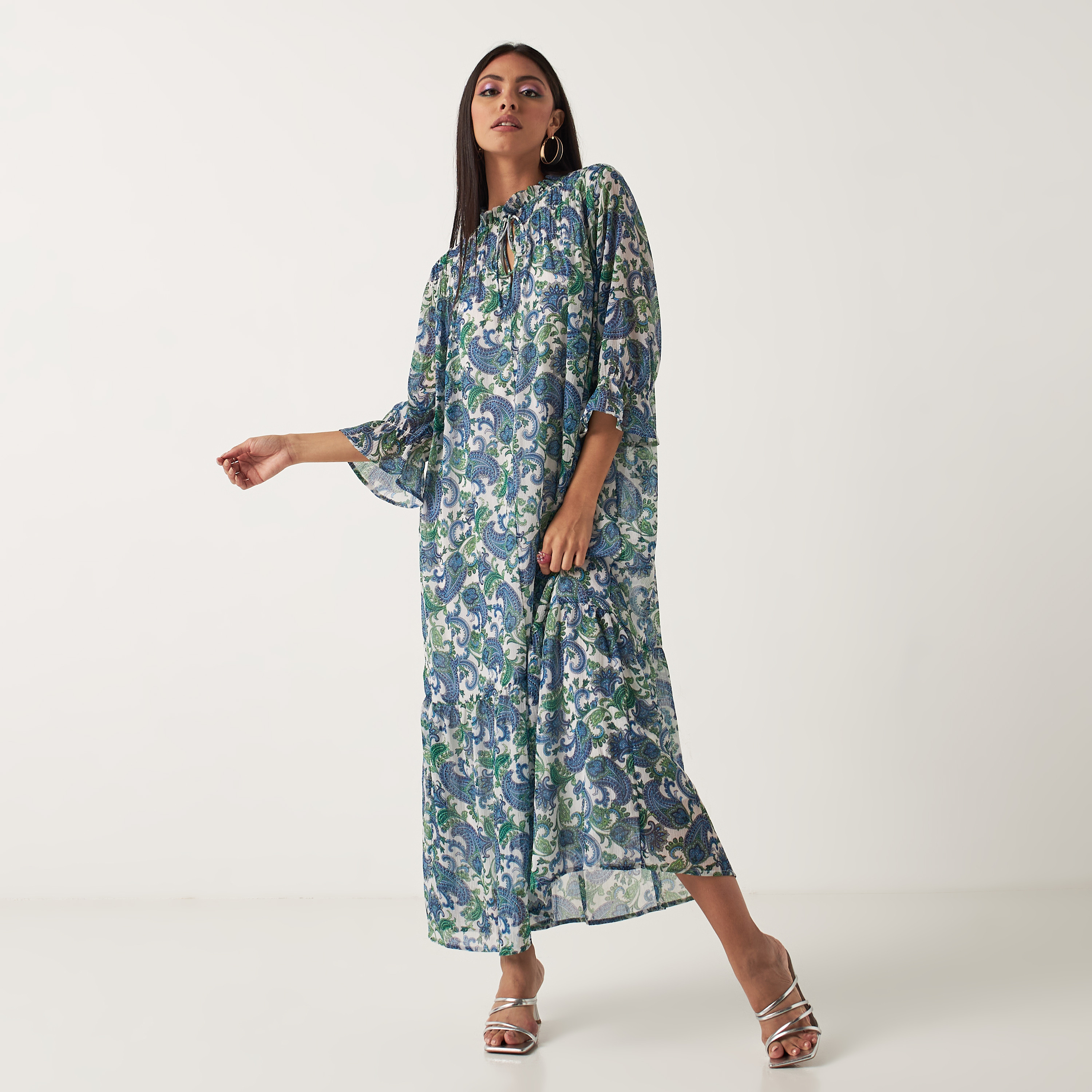 Paisley casual plus 2024 size maxi dresses