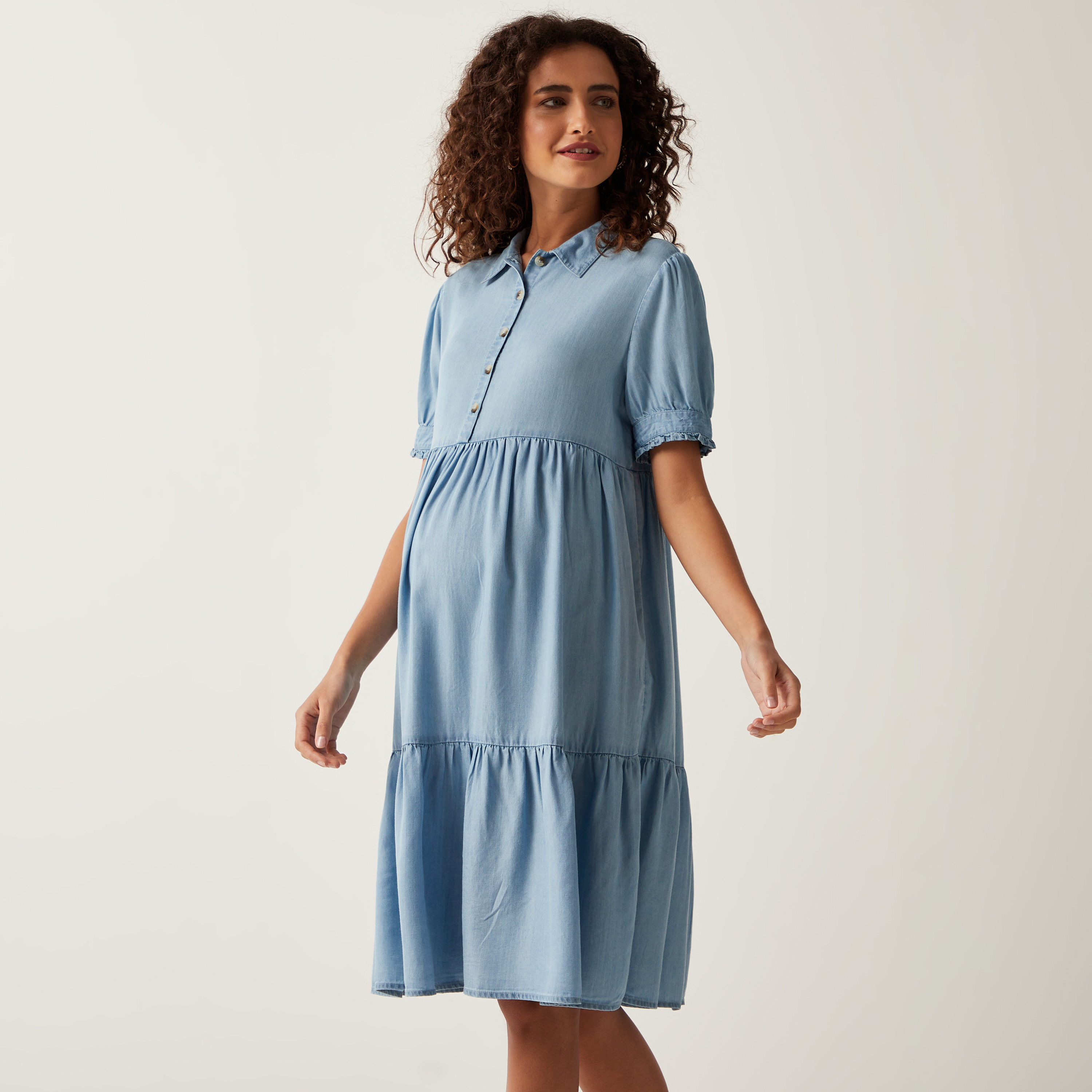 Denim dress hot sale for pregnant