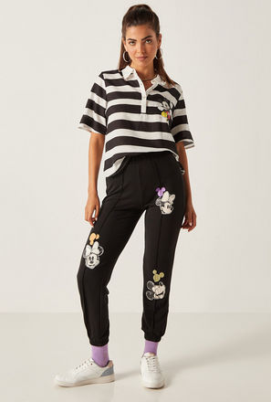 Minnie Mouse Print Joggers with Elasticated Waistband