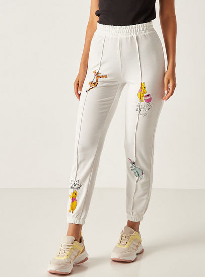 Winnie The Pooh Print Joggers with Elasticated Waistband