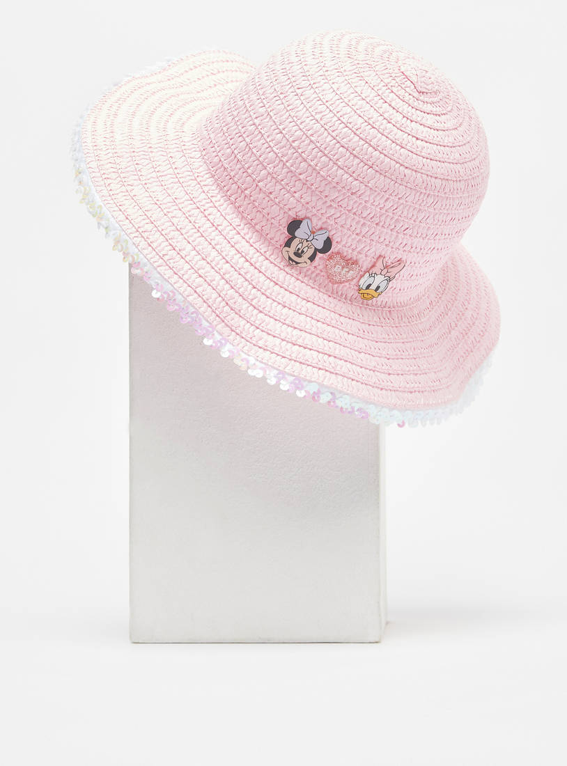 Textured Hat with Sequin Embellishments-Caps & Hats-image-0