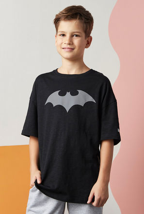 Batman Reflective Logo Print T-shirt-mxkids-boyseighttosixteenyrs-clothing-teesandshirts-tshirts-2