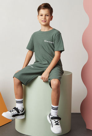 Printed T-shirt and Shorts Set-mxkids-boyseighttosixteenyrs-clothing-sets-1