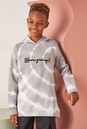 Slogan Print Tie-Dye Hooded Sweatshirt with Kangaroo Pocket-mxkids-boyseighttosixteenyrs-clothing-hoodiesandsweatshirts-2