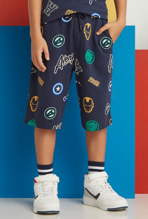 All-Over Avengers Print Shorts-mxkids-boyseighttosixteenyrs-clothing-bottoms-shorts-1