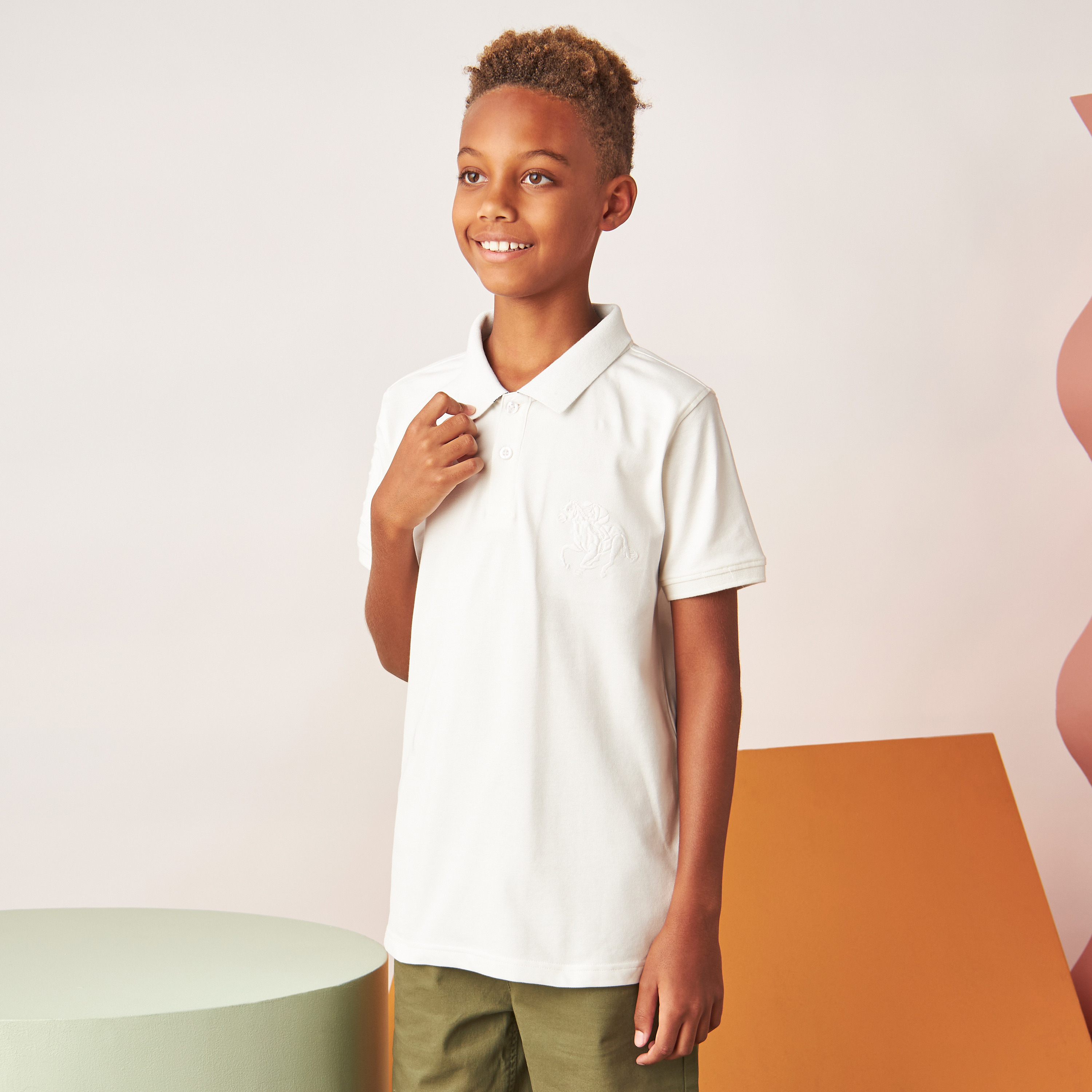 Boys white clearance polo shirt