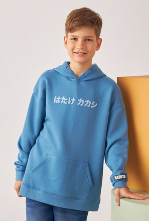 Kakashi Print Sweatshirt with Hood-mxkids-boyseighttosixteenyrs-clothing-character-hoodiesandsweatshirts-0