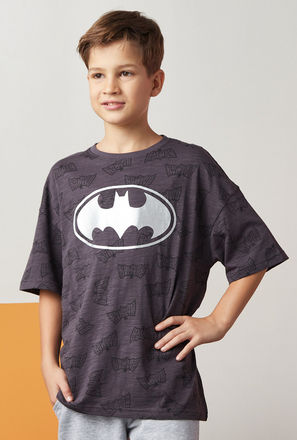 Batman Logo Print T-shirt-mxkids-boyseighttosixteenyrs-clothing-teesandshirts-tshirts-0