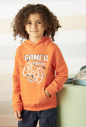 Gamer Print Hooded Sweatshirt-mxkids-boystwotoeightyrs-clothing-hoodiesandsweatshirts-2