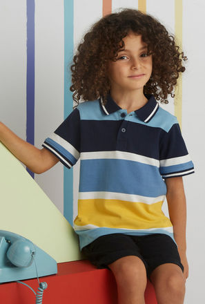 Striped Polo T-shirt-mxkids-boystwotoeightyrs-clothing-teesandshirts-shirts-3