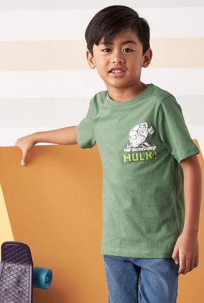 Hulk Print T-shirt-mxkids-boystwotoeightyrs-clothing-character-topsandtshirts-1