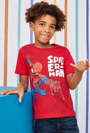 Spider-Man Print T-shirt-mxkids-boystwotoeightyrs-clothing-teesandshirts-tshirts-2