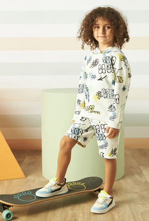 All-Over Print Hoodie and Shorts Set-mxkids-boystwotoeightyrs-clothing-sets-1